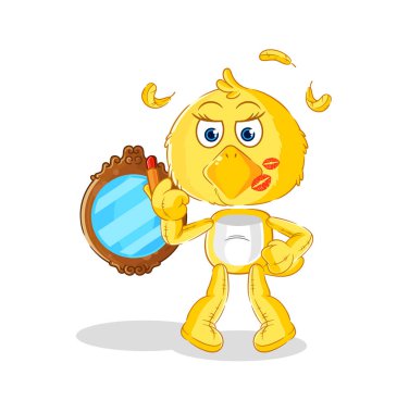 the chick make up mascot. cartoon vecto