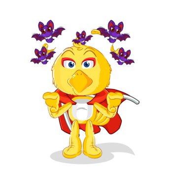 the chick Dracula illustration. character vecto