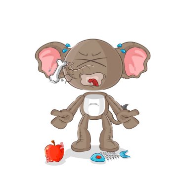 the elephant burp mascot. cartoon vecto