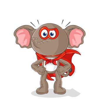 the elephant heroes vector. cartoon characte