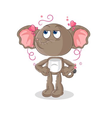 the elephant shy vector. cartoon characte