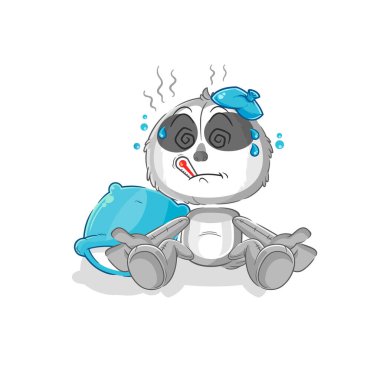 the sloth sick vector. cartoon characte