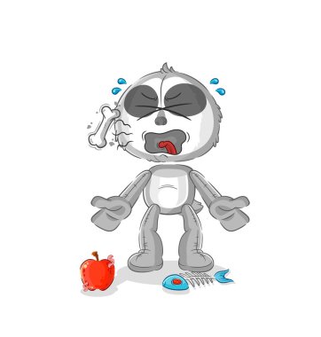 the sloth burp mascot. cartoon vecto