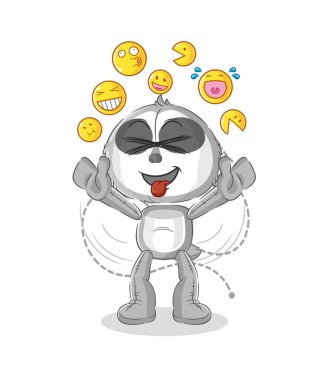 the sloth laugh and mock character. cartoon mascot vecto