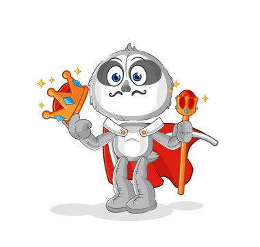 the sloth king vector. cartoon characte