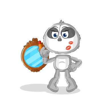 the sloth make up mascot. cartoon vecto