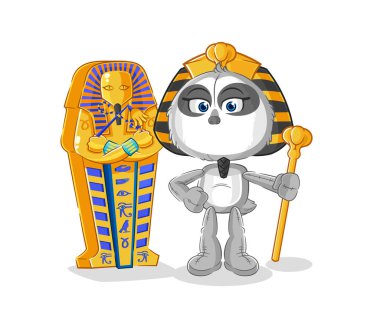 the sloth ancient egypt cartoon. cartoon mascot vecto