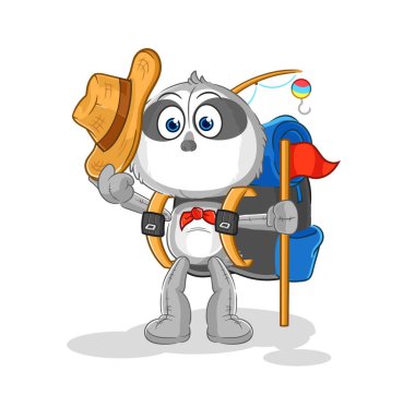 the sloth scout vector. cartoon characte