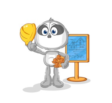 the sloth Architect illustration. character vecto