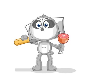 the sloth Butcher illustration. character vecto