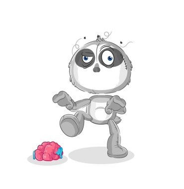 the sloth zombie character.mascot vecto