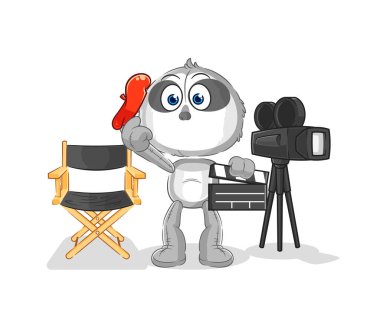 the sloth director mascot. cartoon vecto