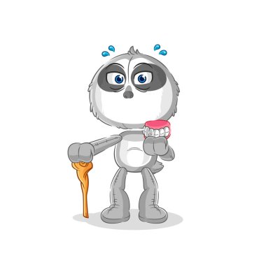 the sloth white haired old man. character vecto