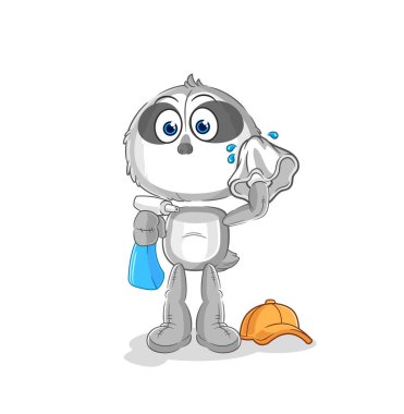 the sloth cleaner vector. cartoon characte