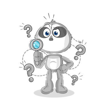 the sloth searching illustration. character vecto