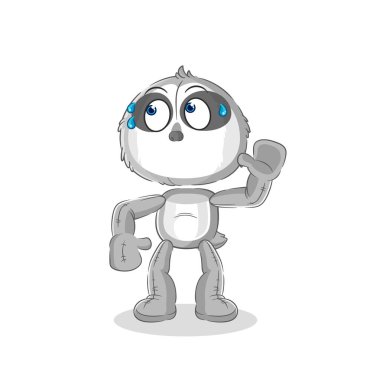 the sloth eavesdropping vector. cartoon characte