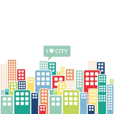 şehir - şehir renkli binalar - minimalist modern şekilde seviyorum.