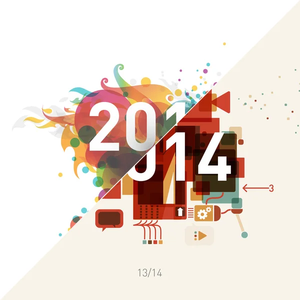 2014 graphic design background — Stock Vector