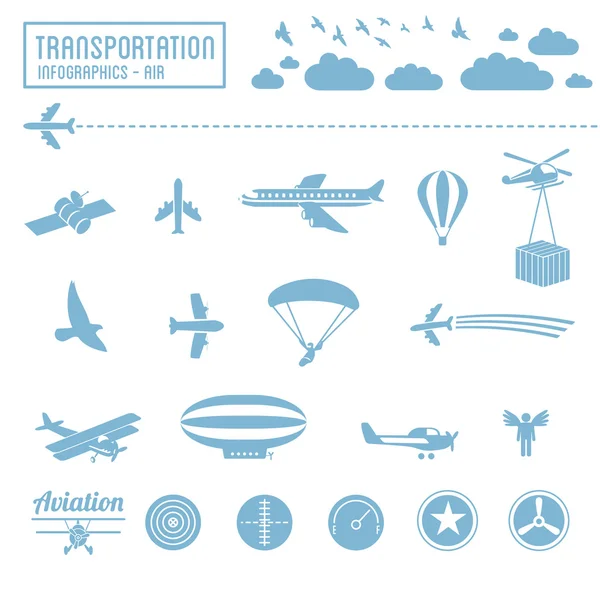 Transportation icons set — Stock Vector