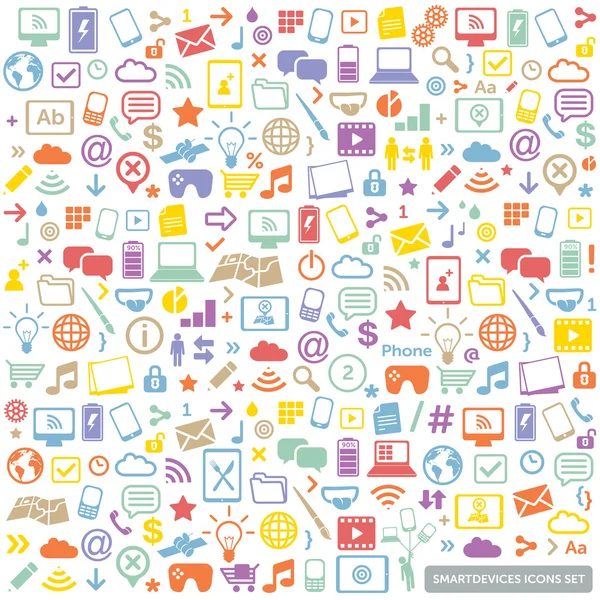 renkli düz simgeler kümesi