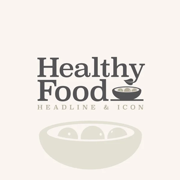 Alimentos saudáveis - design de cabeçalho —  Vetores de Stock