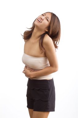 ayrı tutma beyaz zemin üzerine adet acı veya mide ağrısı