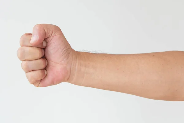 Fist Old Man Closeup Shot — Stock Photo, Image