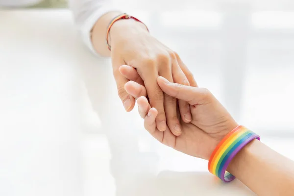 Lgbt Peoples Helping Hand Holding Each Other Concept Lgbt Pride — Stock Photo, Image