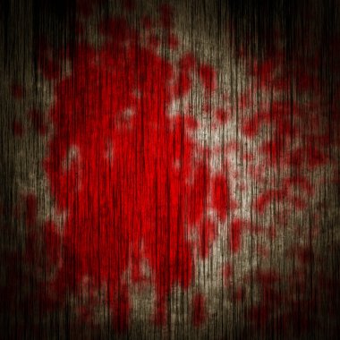 Blood on a wooden wall