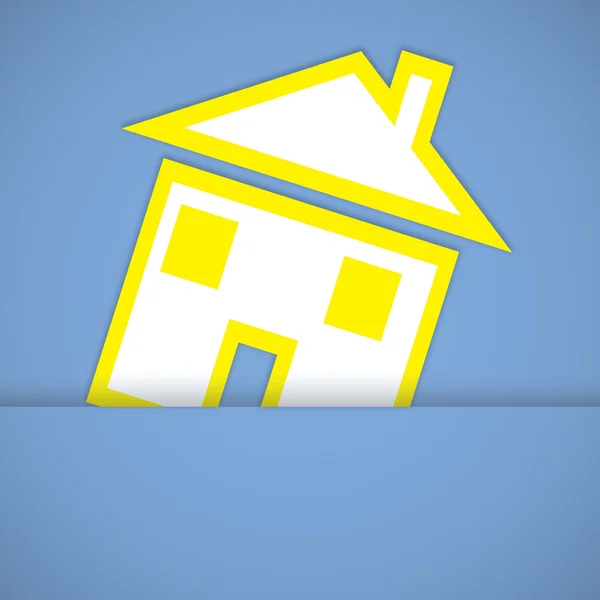 Home icon on blue background — Zdjęcie stockowe