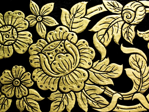 Lotus çiçek deseni duvar Tapınağı'nın geleneksel Tay tarzı sanat