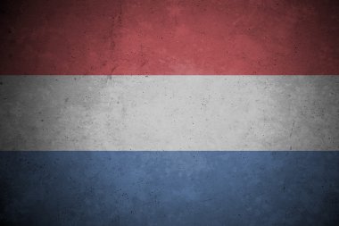Hollanda bayrağı desen beton duvar.