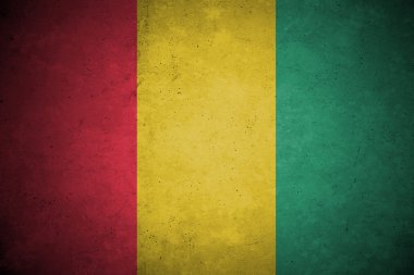 Gine bayrağı desen beton duvar.