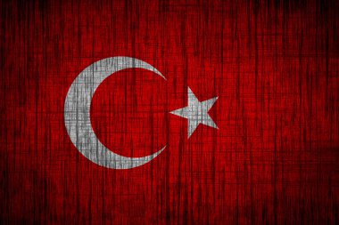 Türkiye'nin bayrak ahşap doku