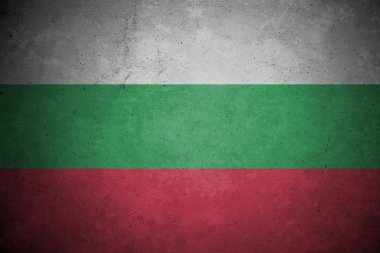 Bulgaristan bayrağı desen beton duvar.