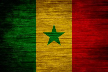 Senegal bayrak ahşap doku