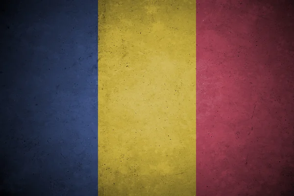 Шаблон флага Румынии на бетонной стене . — стоковое фото