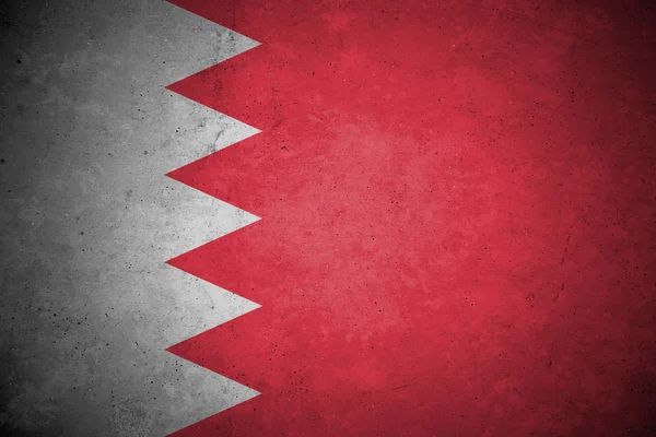 콘크리트 벽에 바레인 깃발 본. — 스톡 사진