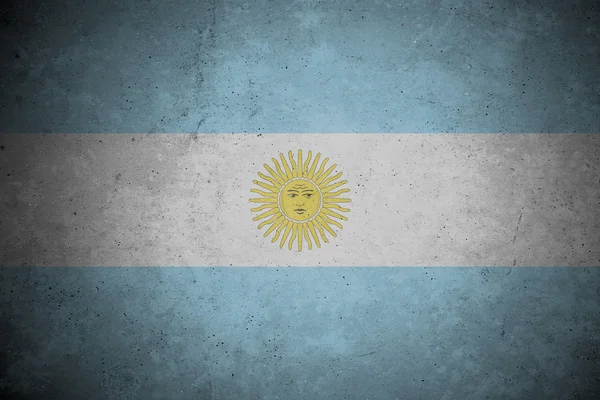 Argentina flagga mönster på betongväggen. — Stockfoto