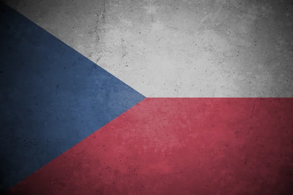 Patrón de la bandera checa en la pared de hormigón . —  Fotos de Stock
