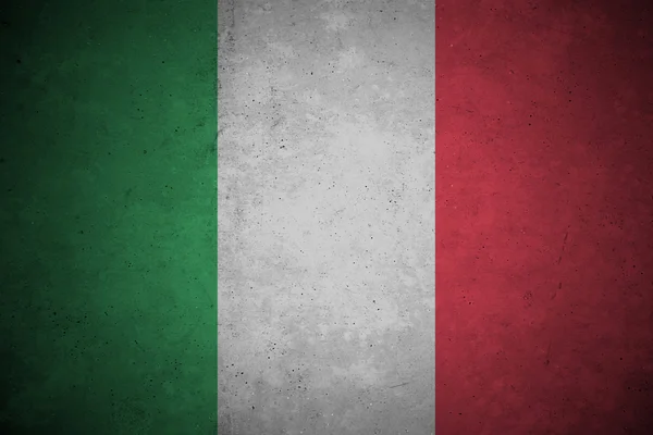 Italië vlag patroon op de betonnen muur. — Stockfoto