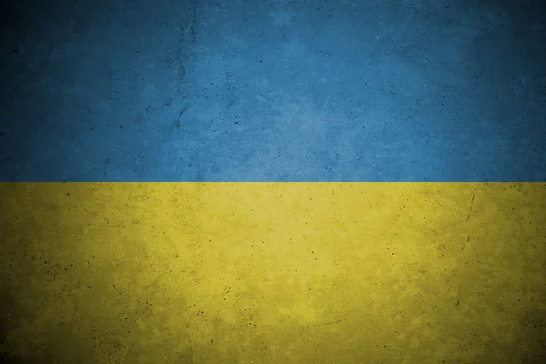Ukraine flag pattern on the concrete wall. — Stock Photo, Image