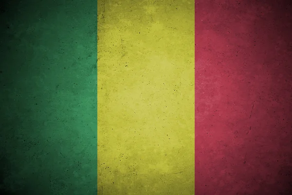 Mali flag pattern on the concrete wall. — Stock Photo, Image