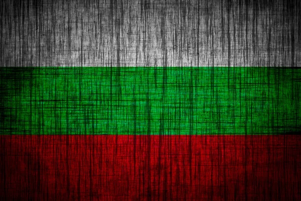 Bandera de Bulgaria sobre textura de madera — Foto de Stock