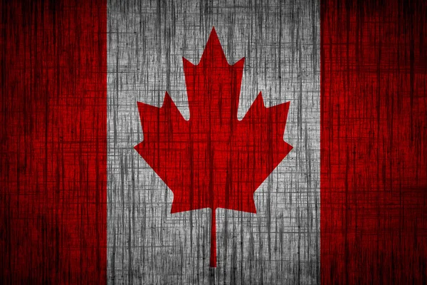 Bandeira do Canadá em textura de madeira — Fotografia de Stock
