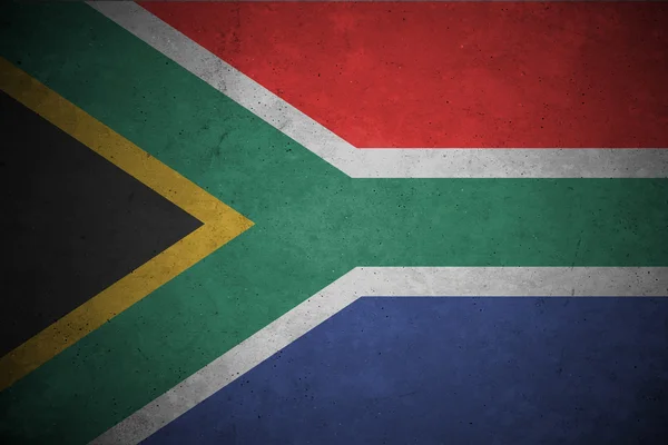Southafrican bayrak deseni beton duvar. — Stok fotoğraf