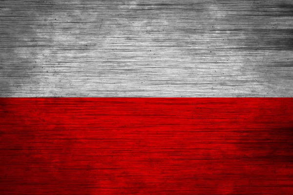 Polen flagga trä textur — Stockfoto