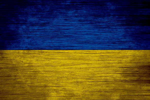 Ukraine flag wood texture — Stock Photo, Image