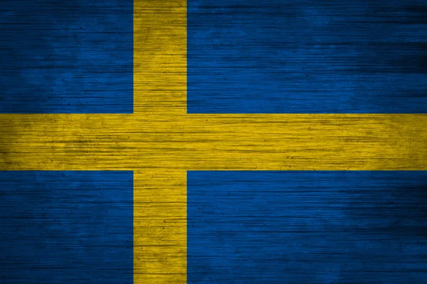 Sweden flag wood texture — Stock Photo, Image