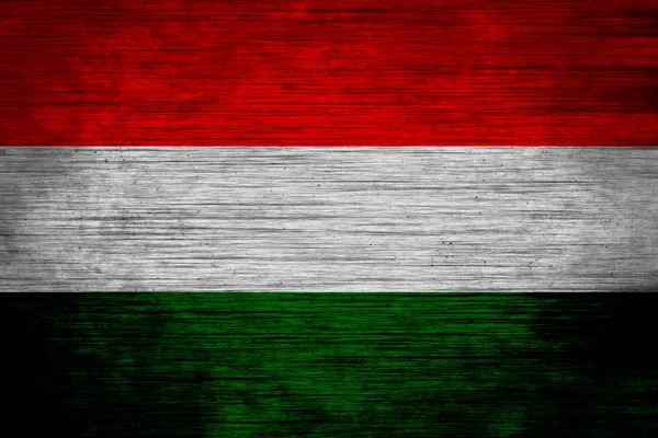 Hongarije vlag op houtstructuur — Stockfoto